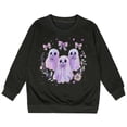 thumbnail image 4 of XIYON Toddler Girl Sweatshirt Halloween Cute Print Long Sleeve Crew Neck Sweatshirt Kids Soft Pullovers Top Clothes For Girls Hallowmas‌ 4-5 Years, 4 of 4