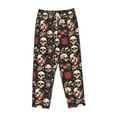 thumbnail image 4 of Daiia rock record Skull Women's Sleep Pant with Pockets and Drawstring,Pajama Pants-X-Large, 4 of 9
