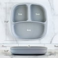 thumbnail image 6 of Re-Play Suction Plates for Baby, Silicone Durable Toddler Plates, Grey, 6 of 7
