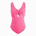 thumbnail image 5 of TOWED22 Maternity Swimsuit One Piece Maternity Bathing Suit Round Neck Adjustable Shoulder Strap Pregnancy Swimwear(Z03-Hot Pink,M), 5 of 9