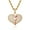 Gold Color, variant on Bubble Letter Broken Heart Necklace & Pendant Charms Chain for Men Real 14K Yellow Gold Hip Hop Jewelry