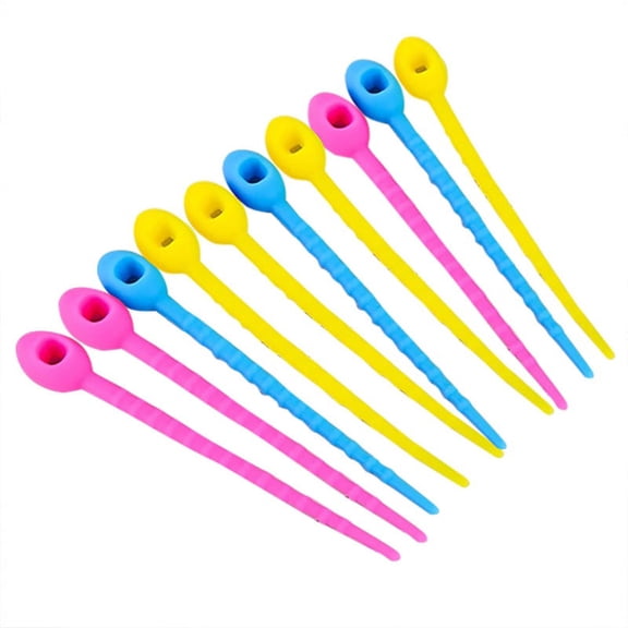 10PCS Food Grade Silicone Bag Ties Zip Tie All- Multi-Use Bag Bread Tie Food Saver