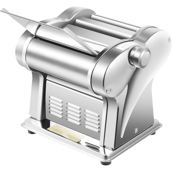 110V Electric Pasta Maker Machine, 135W Stainless Steel Automatic Noodle Making, 8 Gears Adjustable Electric Dough Roller Sheeter Noodle Pasta Maker Machine for Dumpling Wrappers