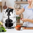 thumbnail image 3 of HELLHERO Black and White Abstract Design Easy to Install Mixer Cover Reusable Proof Stain Food Processor Cover with Washable for Kitchen Home, 3 of 6