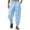 Light Blue, variant on Kvture Men's Cotton Linen Pants Solid Textured Harem Pants Casual Lightweight Breathable Loose Beach Trousers Summer Spring Army Green S