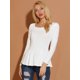 thumbnail image 2 of CamiBásiDe ManLarCon Cuello Redondo Y Peplum Informal PaMujer Blanco XL, 2 of 6