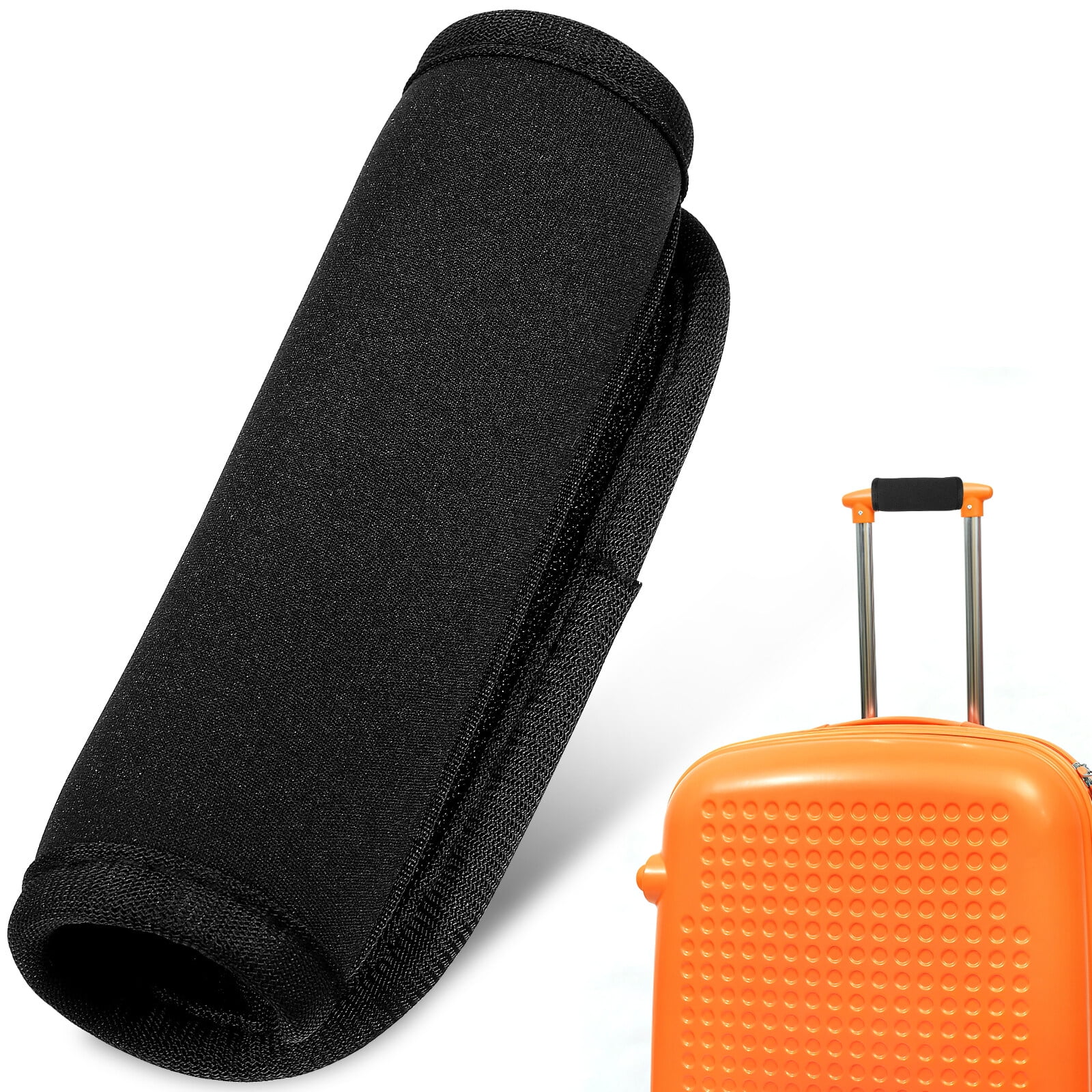 2Pcs Handbag Handle Leather Bag Wrap Covers Replacement Handle Protectors Purse  Strap Cover Handle Grip Suitcase Travel Bag Black 