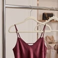 thumbnail image 6 of Blateno 10 Pack Taupe Rubber Coated Plastic Hangers, Ultra Thin Space Saving Strong Clothes Hange, Coat Hangers Organizer Velvet with Grooves, for Shirts, Jackets, Dresses, Pants, 6 of 6