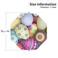 thumbnail image 2 of Naloa Colorful Easter Eggs Leather Coasters for Drinks, Durable Drink Coasters 4 Set for Tabletop Protection, Luxurious Home Décor and Housewarming Gift ( {designName})Octagon, 2 of 6