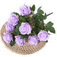 thumbnail image 2 of Homerr Artificial Rose Simulation Rose Fake Rose Artificial Rose Great Fidelity Not Withered Non-fading Easy Care Decorative Home Decoration 9 Bulbs Wedding Party, 2 of 7