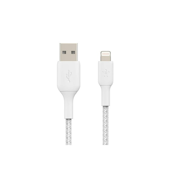 Belkin BOOST CHARGE Braided Lightning to USB-A Cable CAA002BT3MWH White