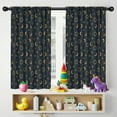 thumbnail image 5 of Blackout Kids Curtains,Dark Blue Sun Moon Cross Pattern Childrens Insulated Curtains Set Of 2,Bedroom Essentials,Toddler Room Decor 42x54in(106x137cm), 5 of 5