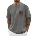 thumbnail image 1 of Tops para hombre, blusas y camisas de cuello redondo y manga corta para hombre, blusas casuales de cuello redondo con estampado de moda para hombre, blusas de cuello redondo y manga corta, camisas par, 1 of 5