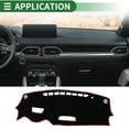 thumbnail image 3 of Cubierta de tablero interior, alfombrilla antideslizante para Mazda CX-3 2016-2022, poliéster negro y rojo, 3 of 7