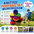thumbnail image 4 of YWIYIUD 6PCS 1.97inch Portable and Durable Interactive Toys for Party Sports Activities Coordination Training and Stress Reliefing Reusable Colorful KnittedBalls for Teens and Beginners, 4 of 8