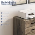 thumbnail image 5 of Ktaxon 3 Drawer File Cabinet with Open Shelf, Wood Rolling File Cabinet with Open Shelves,Legal & Letter Size Gray, 5 of 8