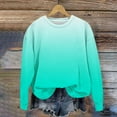 thumbnail image 2 of Lmnyox Long Sleeve Shirts for Girls Crew Neck Gradient Casual T Shirt Kids Spring Summer Loose Tees Blouses, 2 of 6