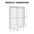 thumbnail image 5 of Frameless Shower Door, Sliding Shower Door with Premium 3/8'' (10mm) Thick Tempered Glass and Handle, Easy Sliding Showe Door with Seal Strip Parts and Handle, 5 of 9