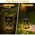 thumbnail image 5 of Qoosea Solar Lanterns Outdoor Garden Decor, Metal Hanging Solar Lantern Lights, Waterproof Led Garden Lantern for Patio Table Pathway Yard Decor (Hummingbird projection), 5 of 8