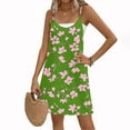 thumbnail image 6 of Summer Savings Wuchoa Ladies Summer Plus Size Flowy Mini Dresses Spaghetti Strap Sleeveless Loose Floral Print Curvy Dresses Round Neck Going Out White Vestidos Casuales Para Mujer, 6 of 7