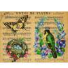 Cuadro de arte de mosaico de taladro redondo completo de flores de pájaro decoraciones de pintura de diamantes Likrtyny Arte deco