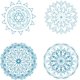 thumbnail image 1 of 4 pegatinas de vinilo para ventana de 6,3 pulgadas con diseño de flor de la vida, para puertas corredizas de cristal, con efecto de meditación estática, de mandala, no adhesivas, para el hogar., 1 of 9