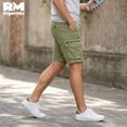 thumbnail image 3 of Bermudas Cargo De Hombre Con Ajuste Holgado Y Bolsillos verde T38, 3 of 5