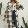 thumbnail image 4 of Herrnalise Jackets For Women Fashion Casual Comfortable Printing Button Long Sleeve Hoodless Casual Outwear & Jackets Shackets For Women 2024 fall Khaki,XXL, 4 of 5