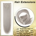 thumbnail image 4 of MY-LADY 26Inches 8Pcs/Set 18 Clips in Hair Extensions Straight Hairpieces Heat Resistant Synthetic Fiber Full Head Clip in Hair Hairpieces, 4 of 8