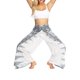 thumbnail image 5 of VISgogo Pantalones de pierna ancha de verano para mujer, pantalones sueltos sueltos de tiro medio con estampado bohemio con divisiones para yoga, playa, vacaciones VISgogo  moda, 5 of 9