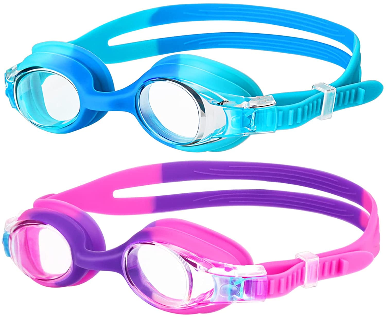iToobe Kids Swimming Goggles for Girls Kids Age 3 to 14 Years Anti-fog UV No 