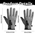 thumbnail image 3 of Unisex Outdoor Windbreak Gloves Winter Screen Plus Velvet Gloves With Touchscreen Compatible Fingertips And Adjustable Wrist Strap Hand protection equipment, 3 of 8