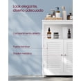 thumbnail image 5 of VASAGLE Armario del Baño, Mueble Baño, Armario de Cocina, Organizador con Compartimiento Abierto, Armario Almacenaje con 2 Puertas, 30 x 60 x 80 cm, Blanco, 5 of 5