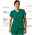 thumbnail image 3 of Adar Addition Scrubs For Women - Modern V-Neck Scrub Top, 3 of 8