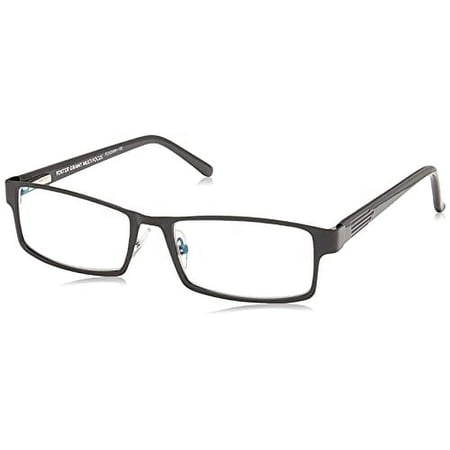 Foster Grant Men's Sawyer Multifocus Reading Glasses Black/Transparent 2.5 x