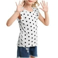 thumbnail image 2 of AUNVITO Girls Polka Dot Print Sleeveless Round Neck Tank Top Casual Fashion, 2 of 5
