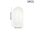 thumbnail image 3 of Set of 5 Hanging Garment Storage Bags,Proof Clothing Covers for Closet Organization and Travel, Transparent Suit Bags with Zipper, 3 of 6