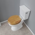 thumbnail image 2 of Designer Wood Seat with Piano Oak Finish, Chrome Hinge, Round Closed Front with Cover, 2 of 6