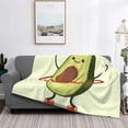 thumbnail image 2 of Rateoe Avocado1 Pattern Flannel Throw Blanket, Ultra-soft Blanket for Bed, Couch, Car, Hypoallergenic Anti-pilling blanket-40"x30"(Horizontal), 2 of 6