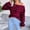 Red, variant on jjayotai Womens Sweater Clearance Womens Crewneck Sweater Fashion Casual Loose Long Sleeve Off Shoulder Stripped Pullover Tops