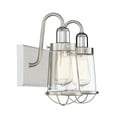 thumbnail image 5 of Lansing 2-Light Bathroom Vanity Light in Satin Nickel with Polished Nickel Accents, 5 of 5
