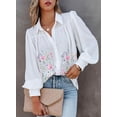 thumbnail image 2 of HOTAPEI Button Down Shirts for Women Casual Printed Long Sleeve Blouses V Neck Shirt Tops, 2 of 5