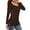 Brown, variant on Fancyglim Women Short Sleeve Shirt Scoop Neck Basic Plain Top Tunic White 2XL