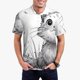 thumbnail image 1 of Balery Cute Cat Meadow Sketch Camisa Polo de Hombre con Estampado, de Manga Corta y Tejido Medio, Camisa Tipo Golf Polo-Large, 1 of 6