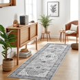 thumbnail image 2 of Boho Vintage Round Rug ft- Faux Wool Dreely Washable Area Rug Small Distressed Throw Rugs Floor Carpet for Door Mat Entryway Bedrooms Laundry (Round - ; Diameter Border ), 2 of 6