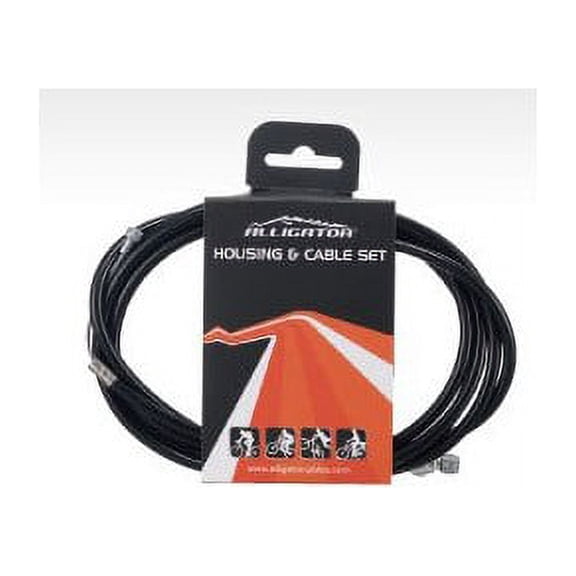 Alligator Reliable Brake Cable/Casing Set, F/R - Black