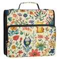 thumbnail image 5 of FORMRS Zipper Binder with Shoulder Strap 2-inch Ring 500 Sheet Capacity File Bag, Floral Animals, 5 of 5