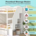 thumbnail image 6 of Topcobe Twin Over Twin Bunk Bed with Storage Stairs and Drawers, Bed Frame, Indoor Furniture for Bedroom-White, 6 of 10