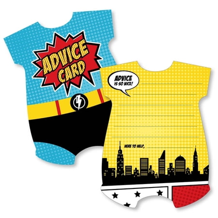 Big Dot of Happiness Bam Superhero - Comic Book Wish Card Baby Shower Activities - Shaped Advice Cards Game - Set of 20 price history on PriceWatchPro