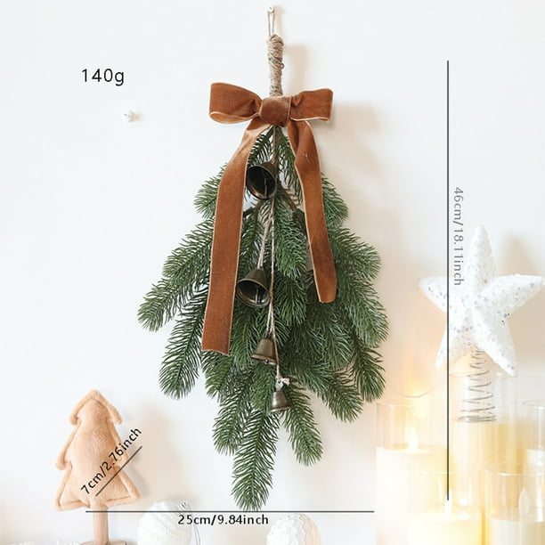 Coronas de Navidad para la Puerta Delantera Corona de Navidad Puerta Colgante Decoración de Navidad Corona de Navidad Colgante Decoración Del Hogar Decoraciones de la Puerta de Navidad